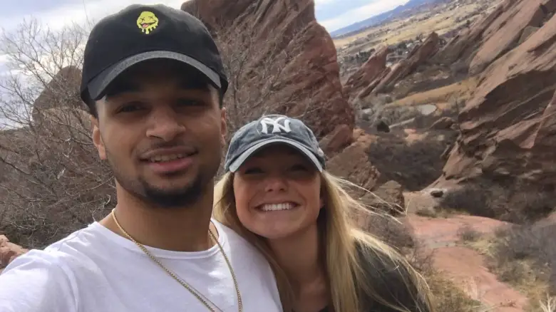 Jamal Murray with his girlfriend Harper Hempel on a vacation